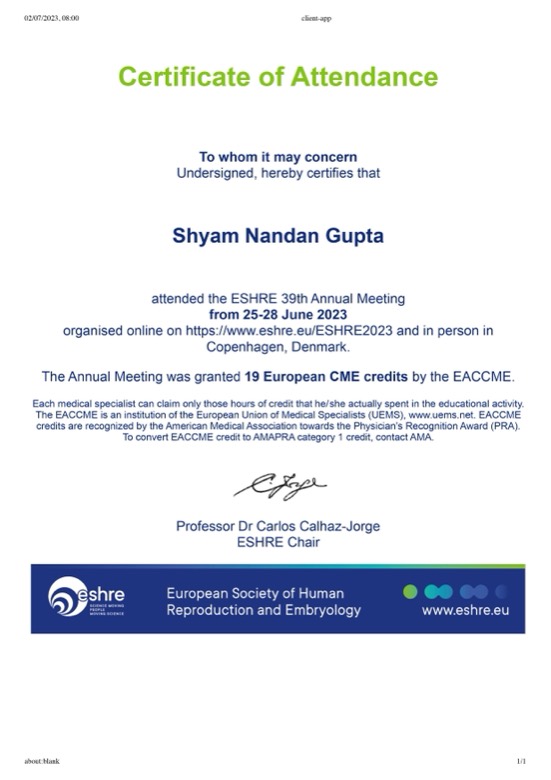 ESHRE 39th Annual Meeting, Copenhagen