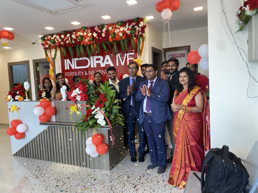 Opening a new Indira IVF centre with the clinical team